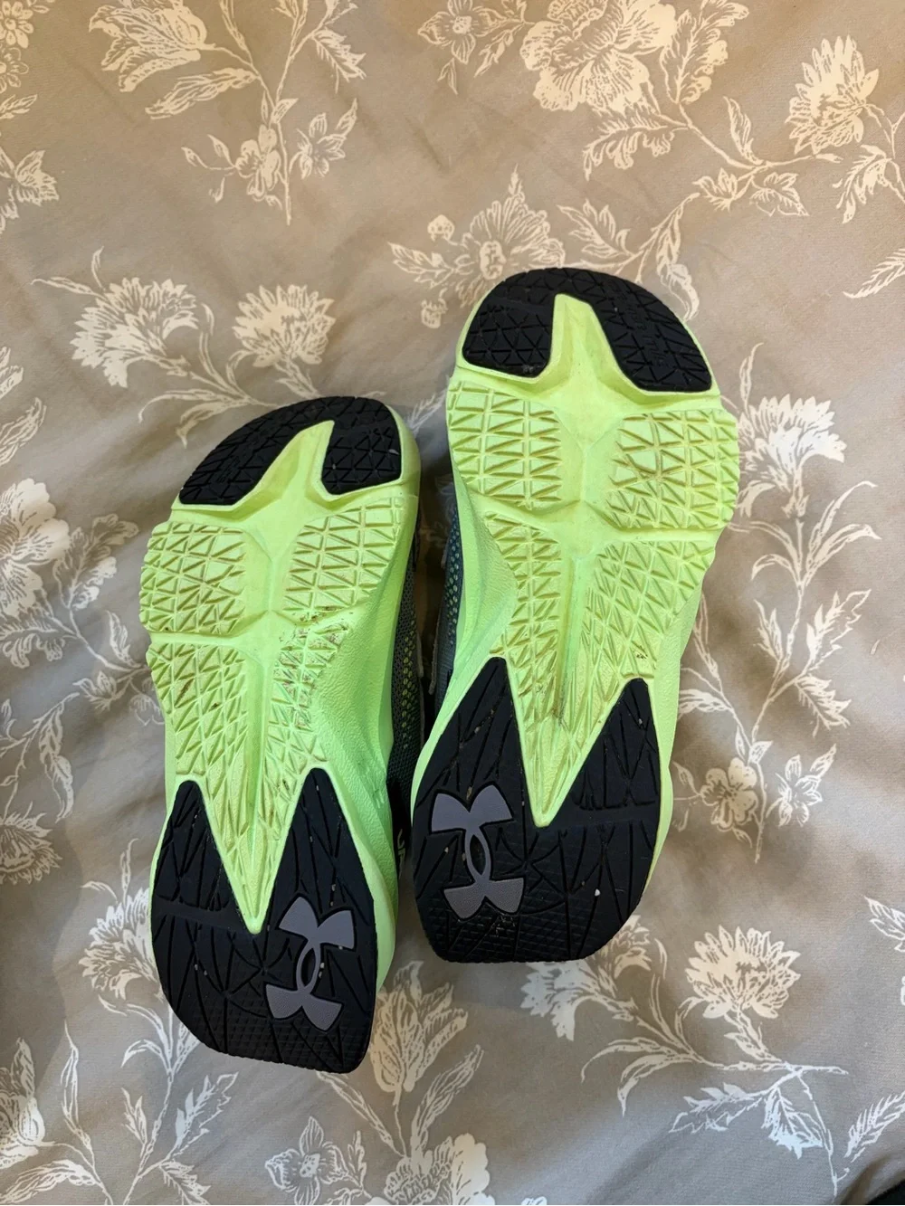 Boys Grey & Neon Green Running Sneakers